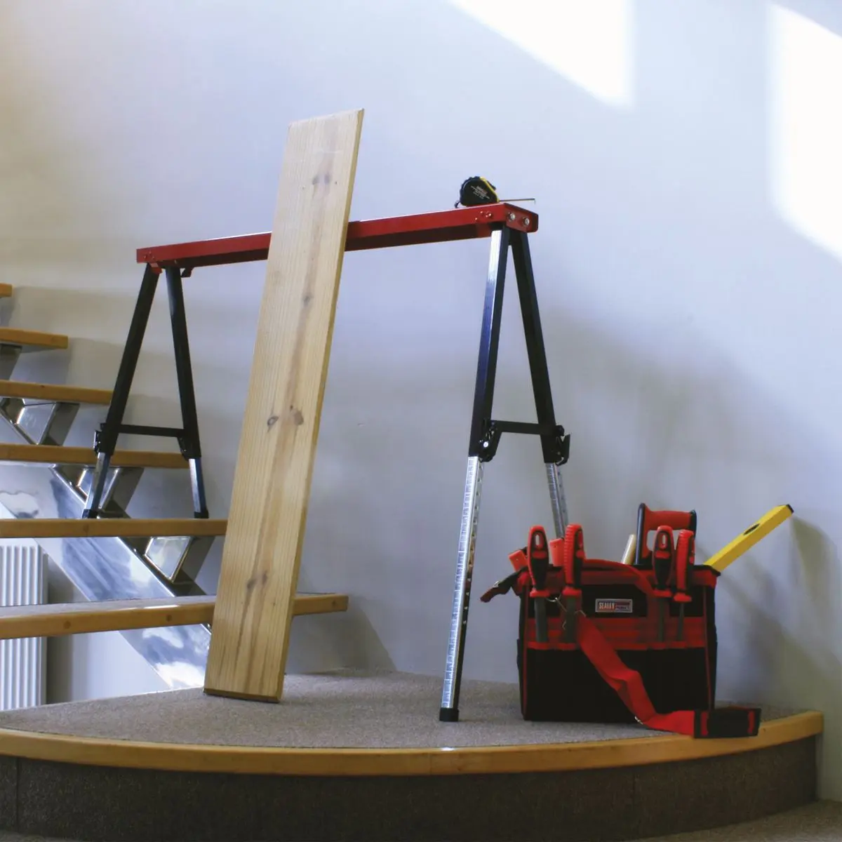Sealey Fold Down Trestle with Adjustable Legs - Pair - Image 10