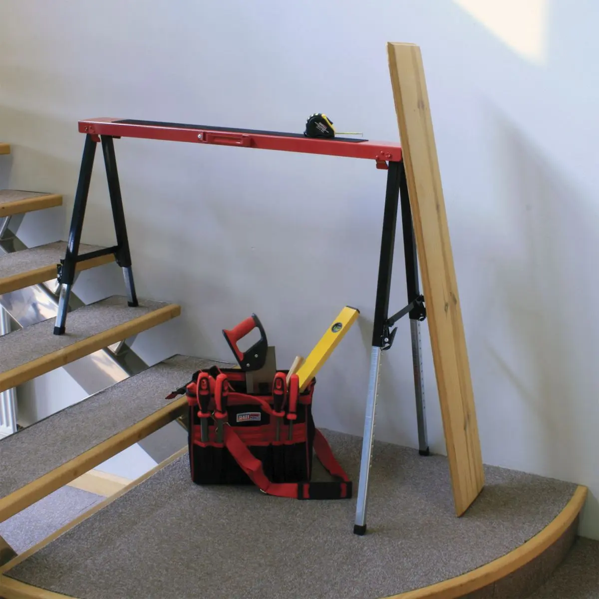 Sealey Fold Down Trestle with Adjustable Legs - Pair - Image 11