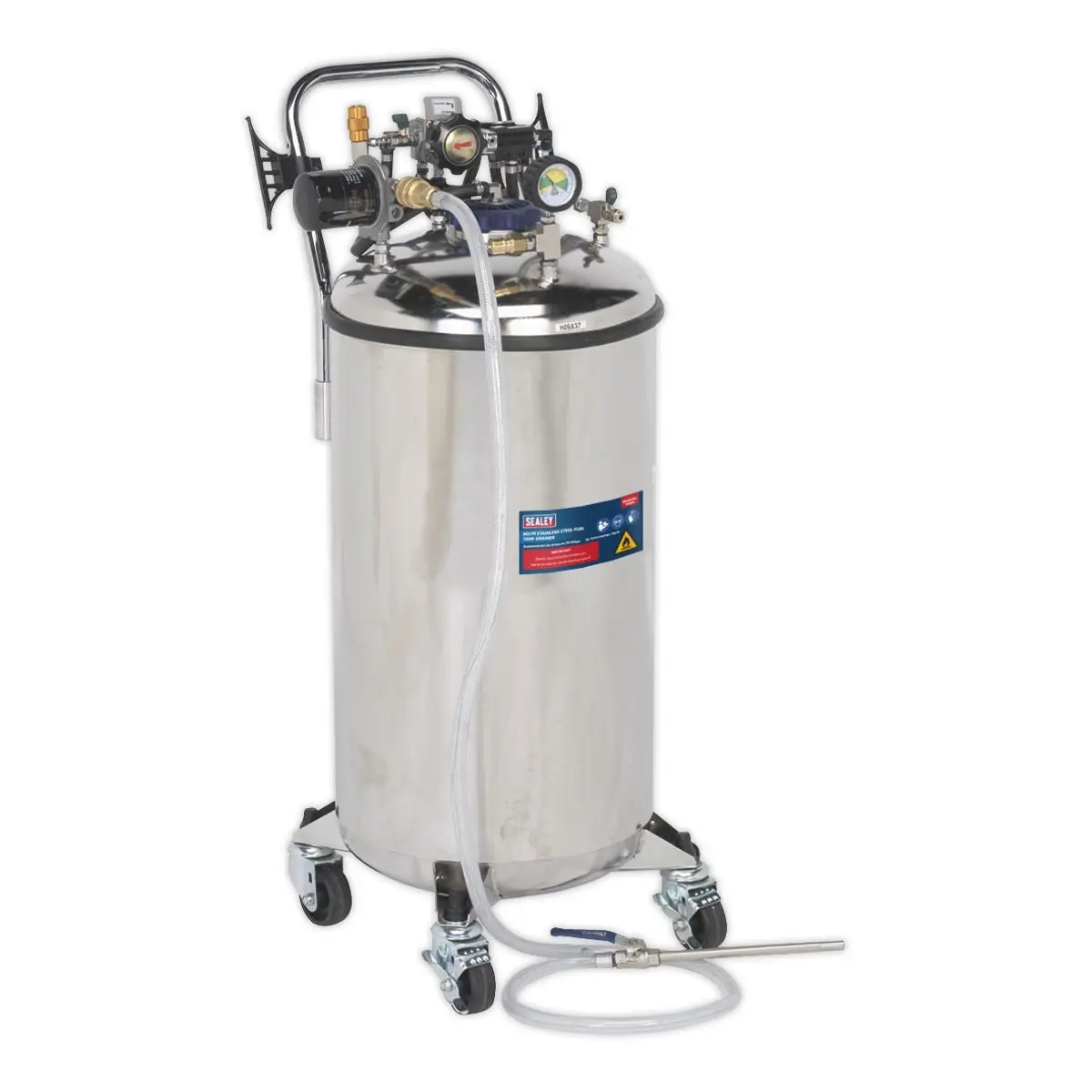 Sealey Fuel Tank Drainer 90L Stainless Steel - Image 4