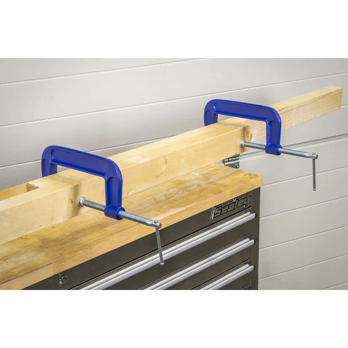 Sealey G-Clamp Set 150mm & 200mm 4pc - Image 3