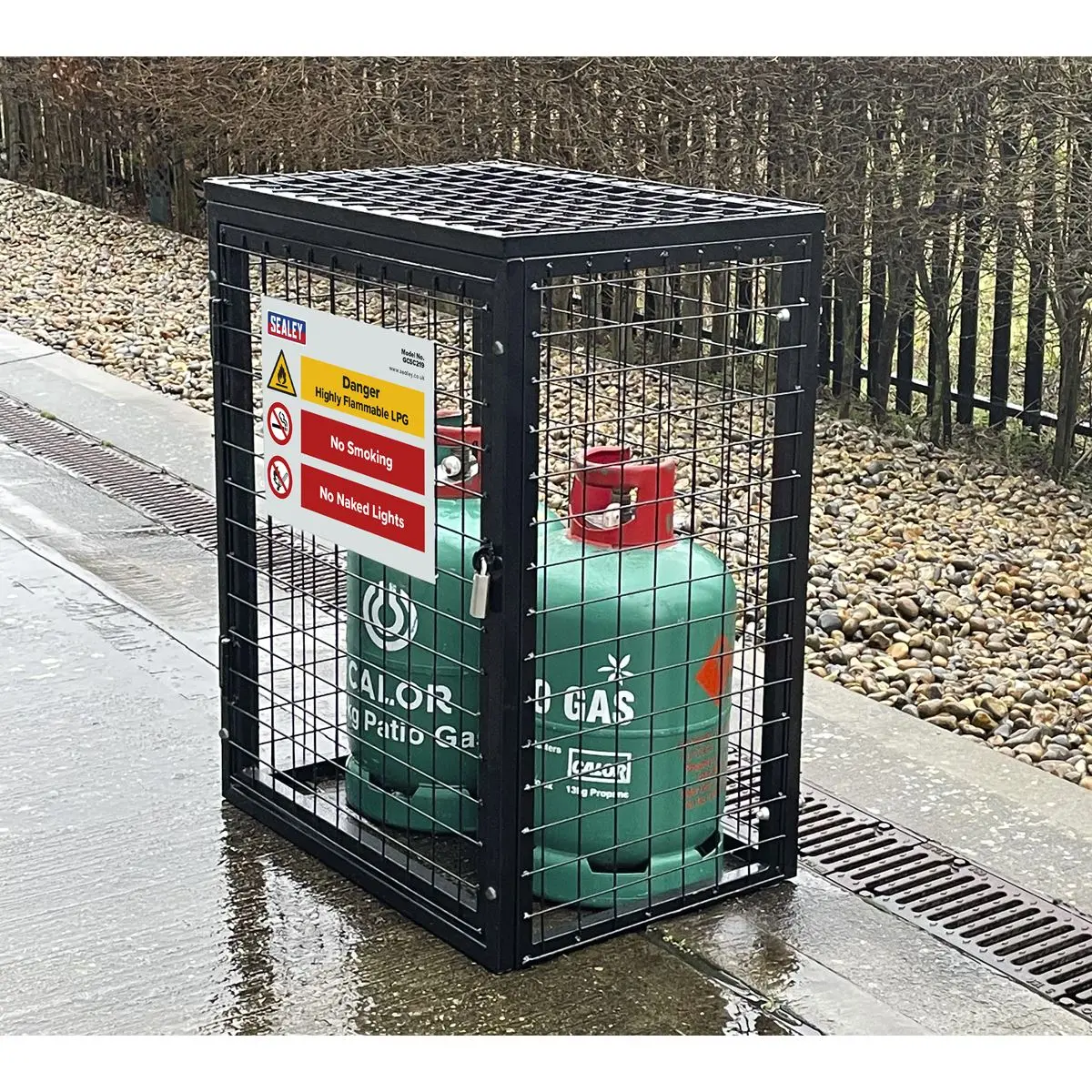 Sealey Safety Cage - 2 x 19kg Gas Cylinders - Image 4