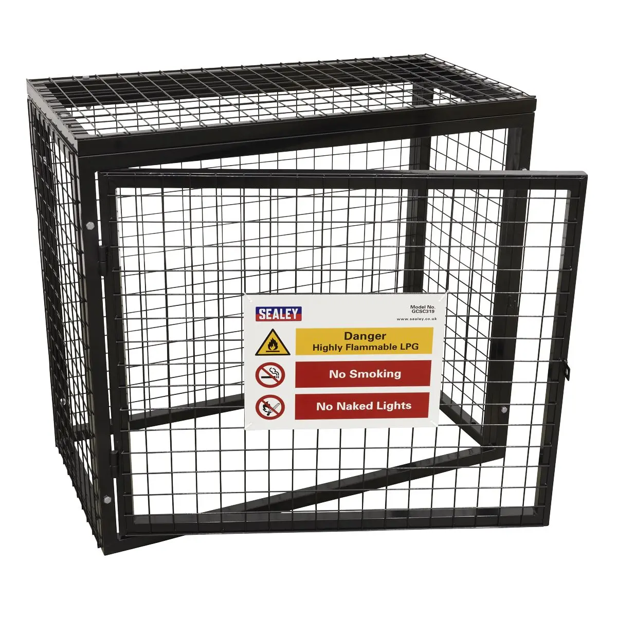Sealey Gas Cylinder Safety Cage - 3 x 19kg Gas Cylinders - Image 2