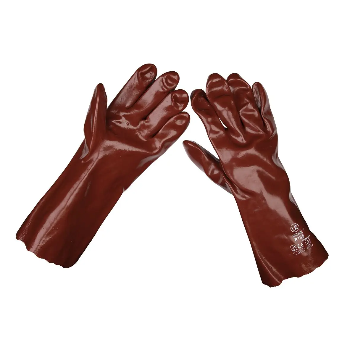 Sealey General Purpose PVC Gauntlets 355mm Cuffed Pair