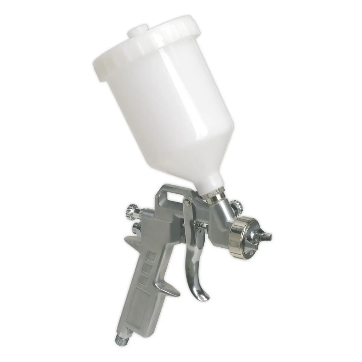 Sealey Gravity Feed Spray Gun 2.2mm Set Up Adjustable Paint Flow 600ml - Image 3