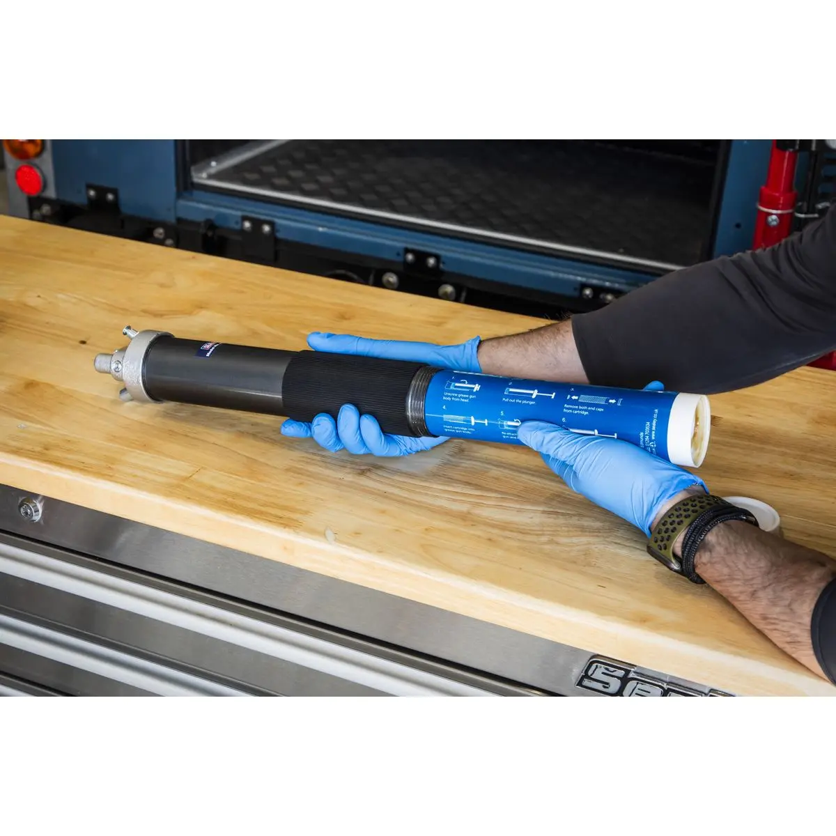Sealey Grease Gun Heavy-Duty Dual Piston 3-Way Fill - Image 4