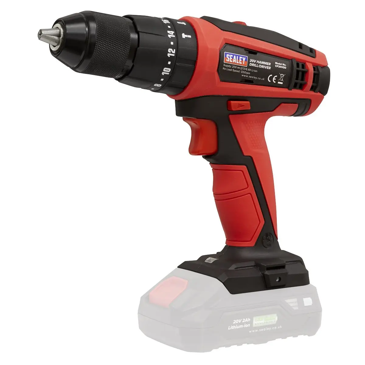 Sealey Combi Drill Kit Ø13mm 20V SV20 Series - 2 Batteries - Image 5