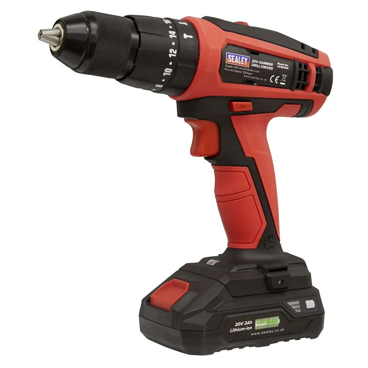 Sealey Combi Drill Ø13mm 20V SV20 Series - Body Only - Image 6