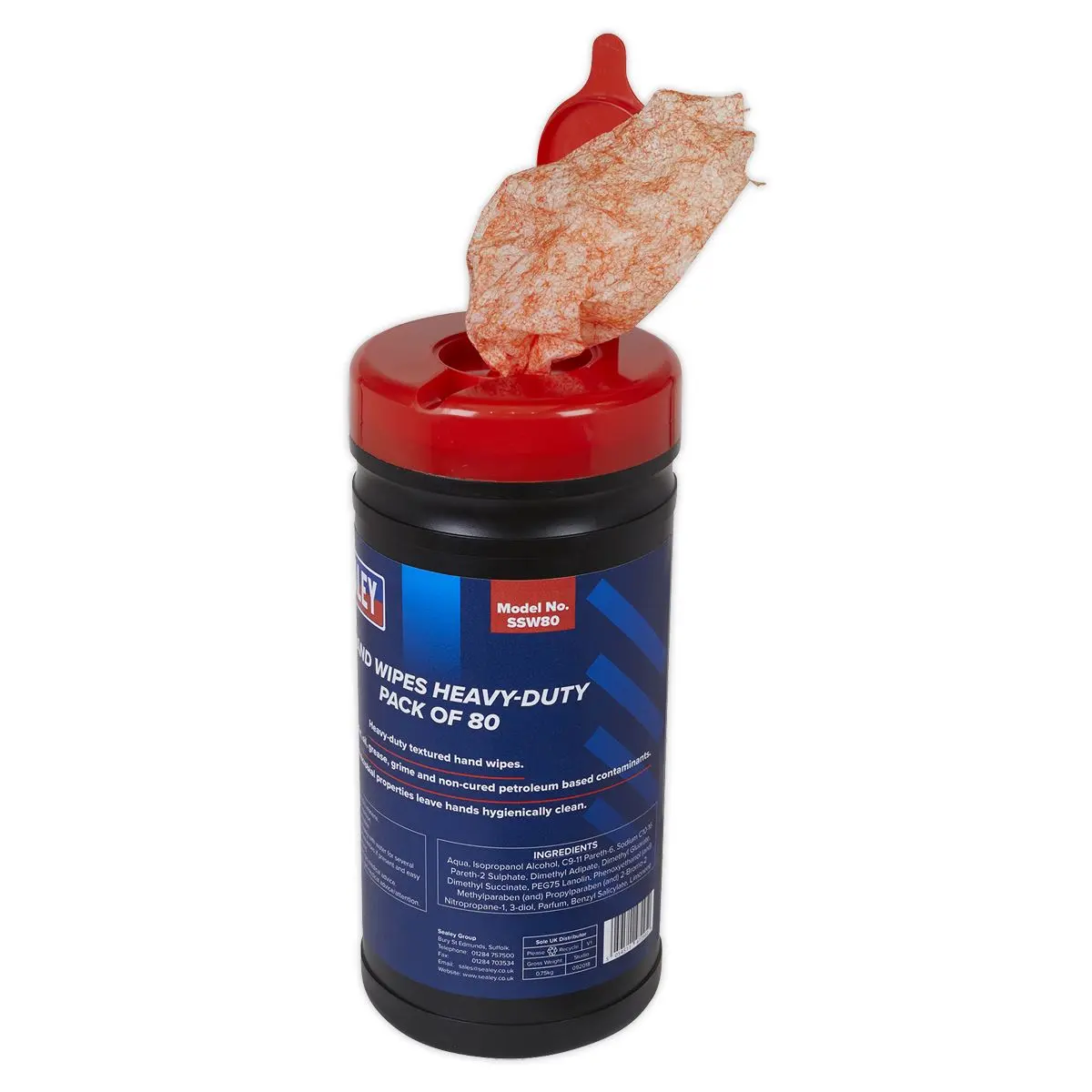 Sealey Hand Wipes Heavy-Duty - Pack of 80 - Image 2