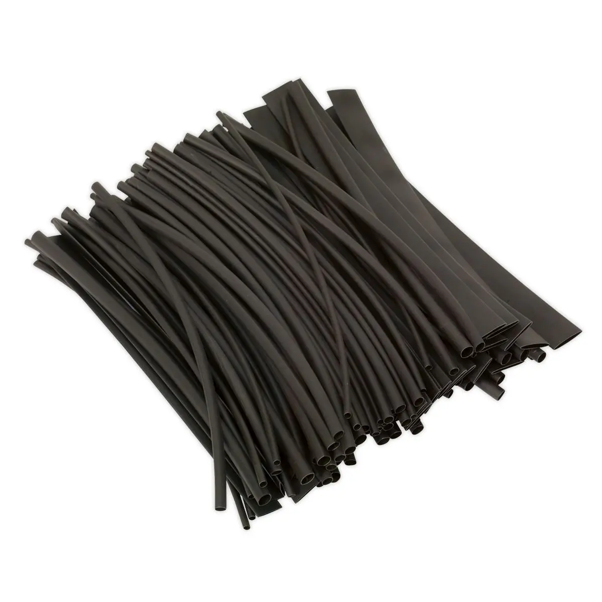 Sealey Heat Shrink Tubing Black 200mm 100pc