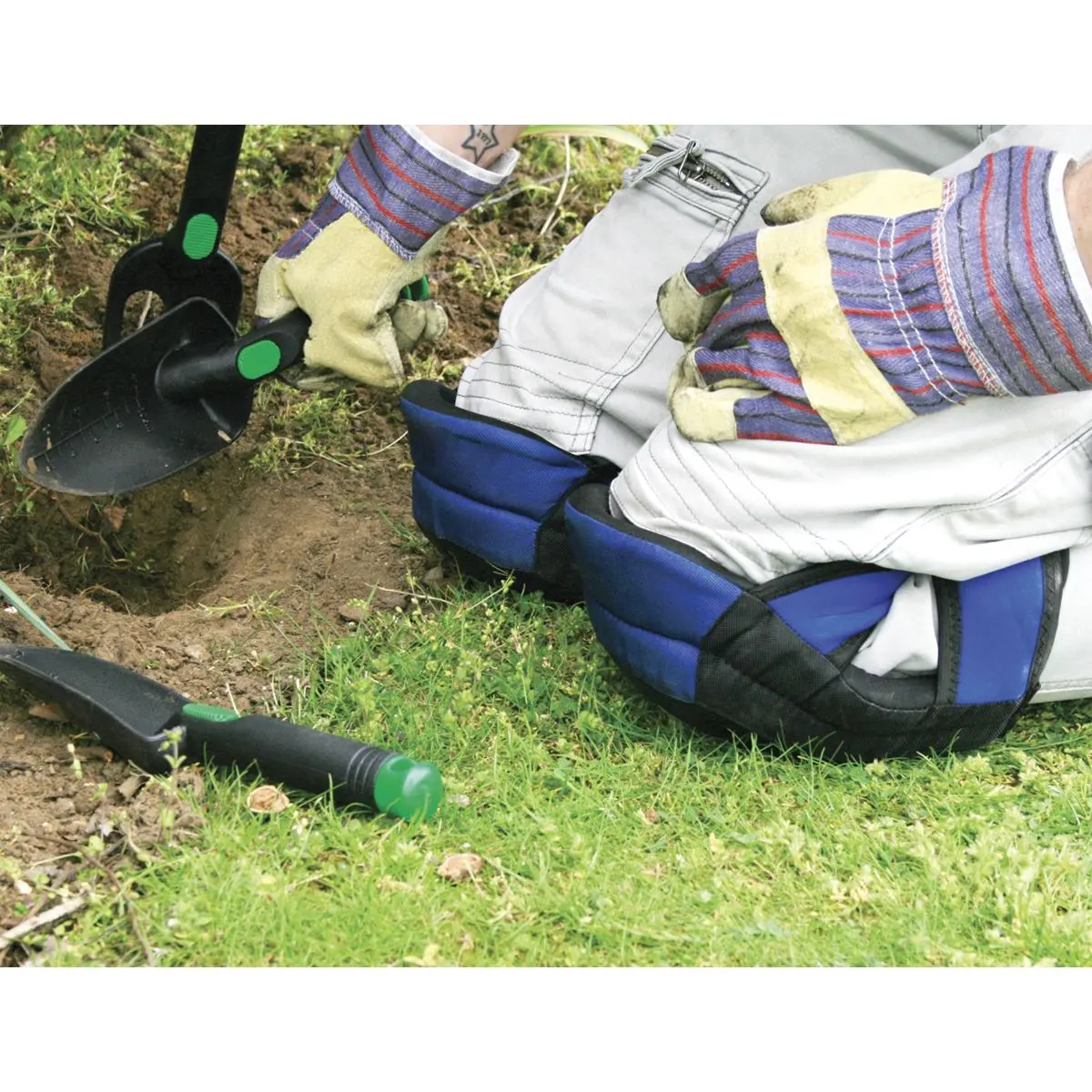 Worksafe by Sealey Heavy-Duty Double Gel Knee Pads - Pair - Image 2