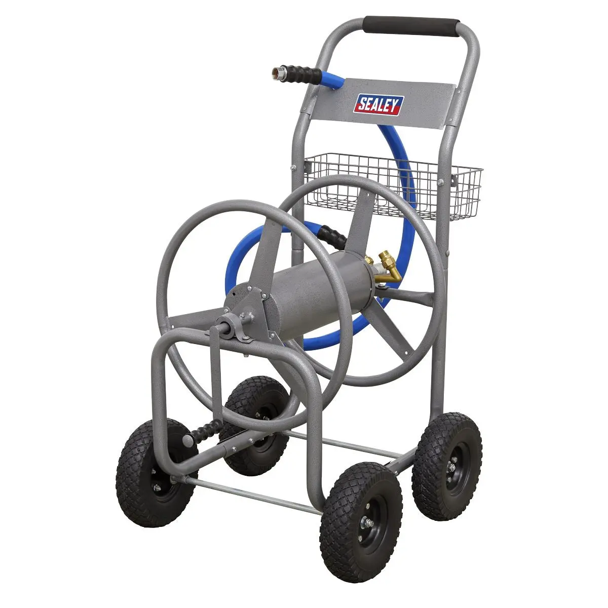 Sealey Heavy-Duty Hose Reel Cart with 50m Heavy-Duty Ø19mm Hot & Cold Rubber Water Hose - Image 5