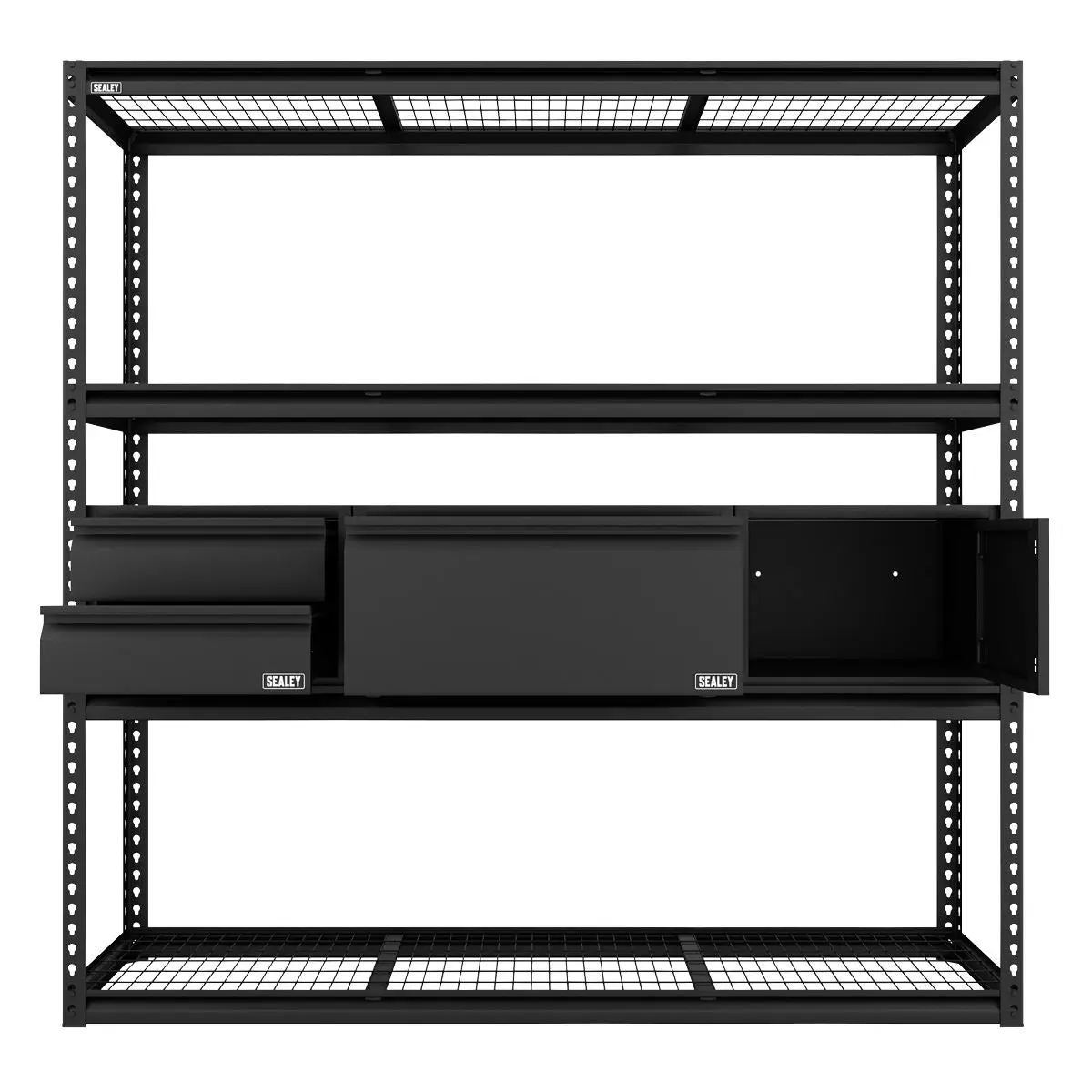 Sealey Heavy-Duty Modular Racking Kit with 3 Storage Units - Image 4