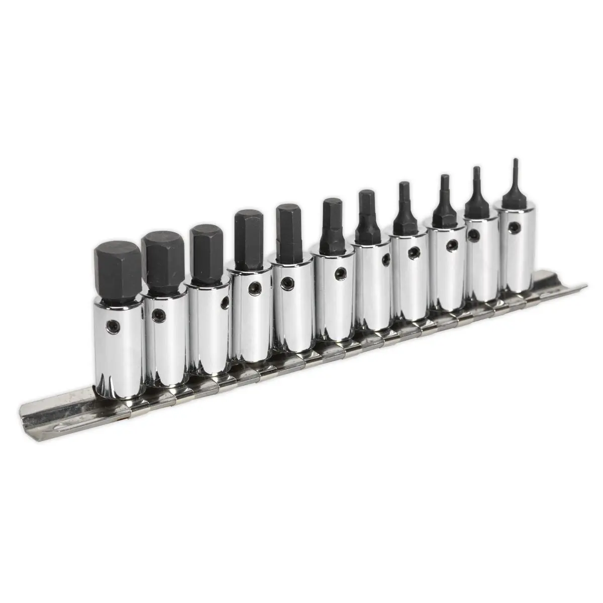 Sealey Hex Socket Bit Set 11 Piece 1/4" Drive Metric 1.5-11mm