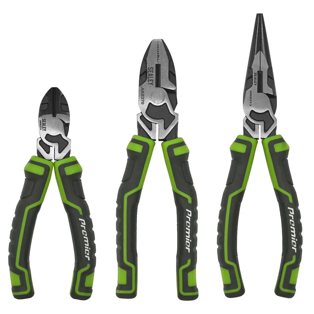 Sealey High Leverage Pliers Set 3 Piece Premier Hi-Vis Green - Image 5
