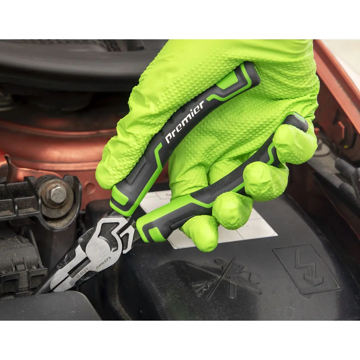 Sealey High Leverage Pliers Set 3 Piece Premier Hi-Vis Green - Image 8