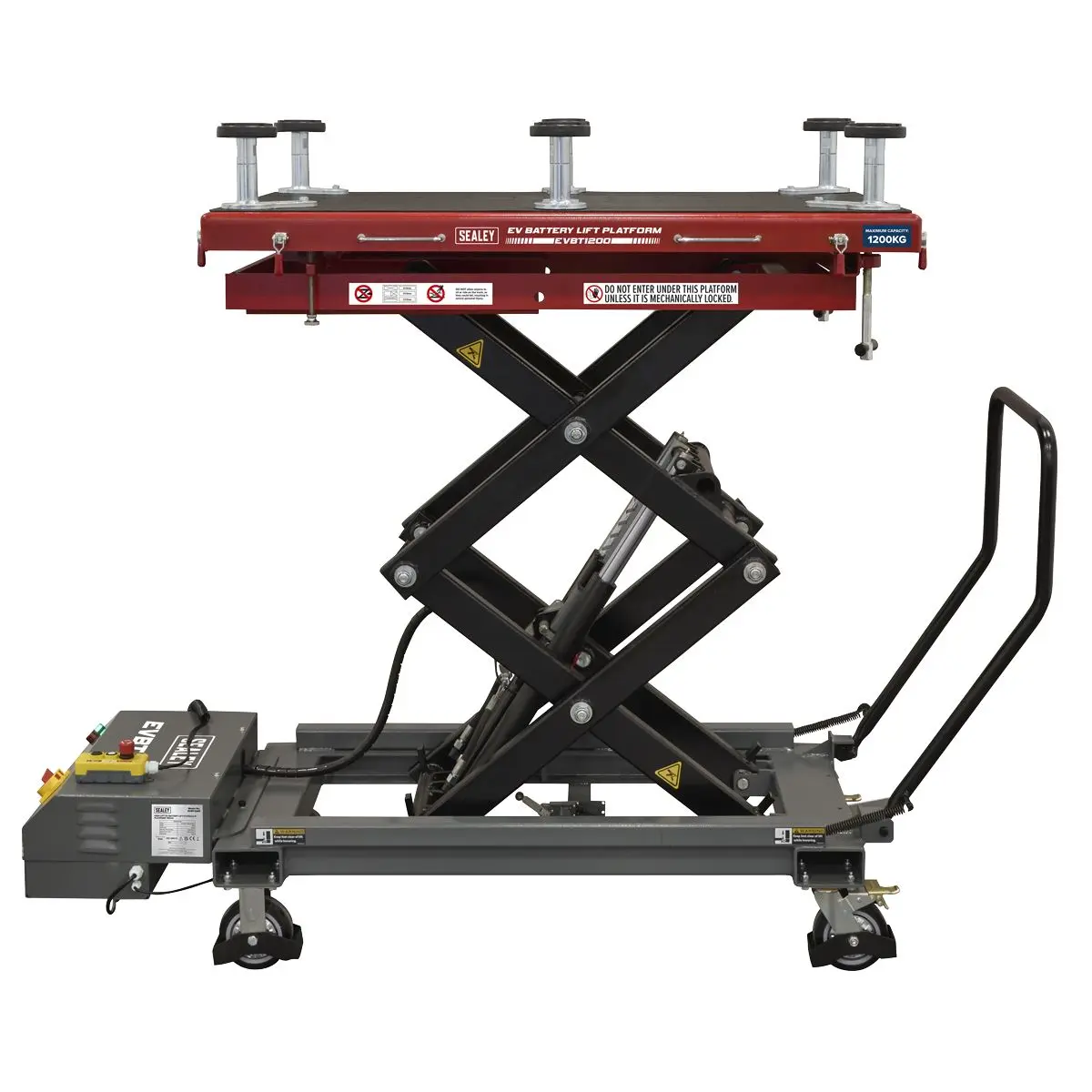 Sealey High Lift EV Battery Lift/Hydraulic Platform Truck 1200kg Capacity - Image 4