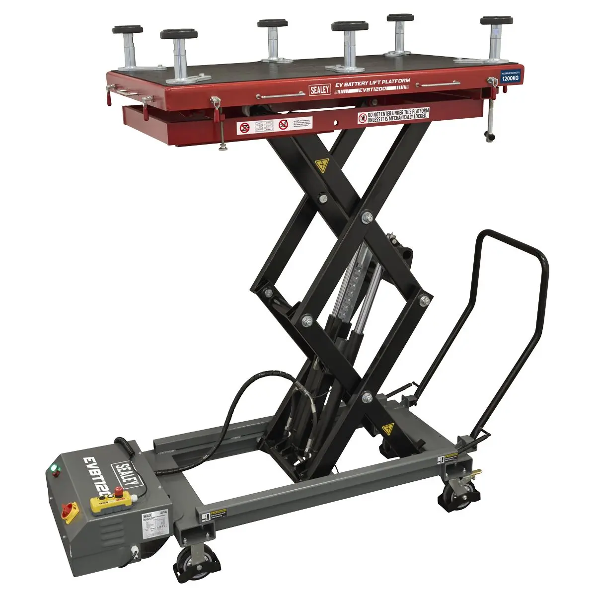 Sealey High Lift EV Battery Lift/Hydraulic Platform Truck 1200kg Capacity - Image 5