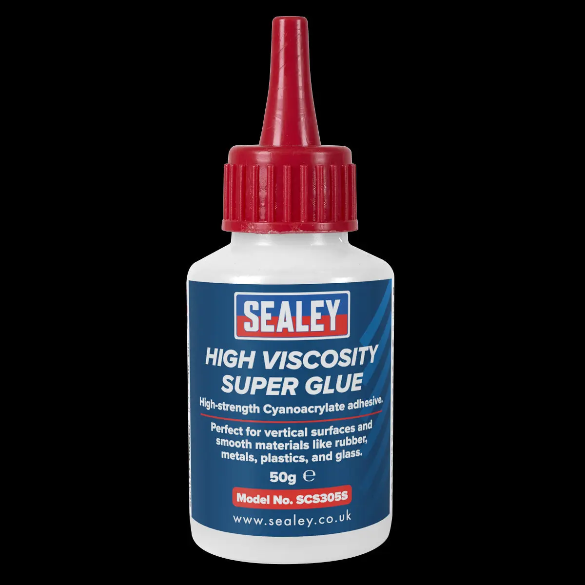 Sealey High Viscosity Super Glue - Cyanoacrylate Adhesive, Fast-Bonding Formula - 25pcs - 50g - Clear - Image 2