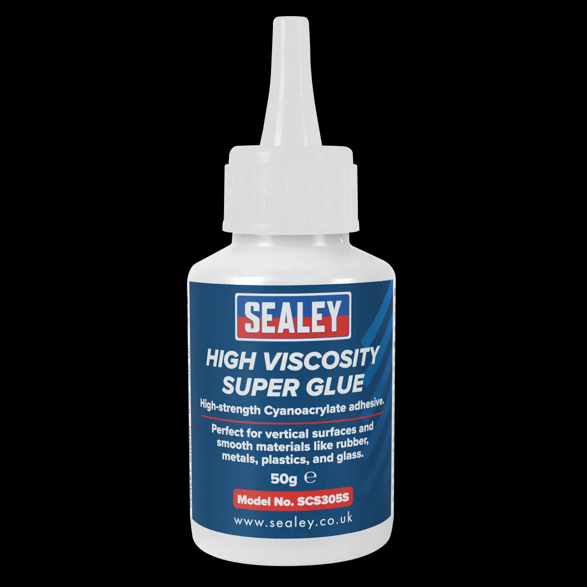 Sealey High Viscosity Super Glue - Cyanoacrylate Adhesive, Fast-Bonding Formula - 50g - Clear - Image 2