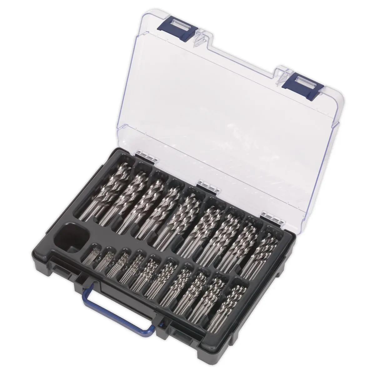 Sealey HSS Fully Ground Drill Bit Assortment 170pc Ø1-10mm - Image 2