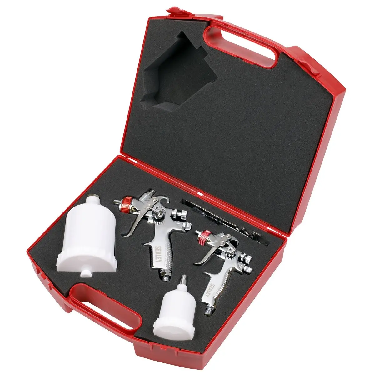 Sealey HVLP Gravity Feed Top Coat/Touch-Up Spray Gun Set - Image 7