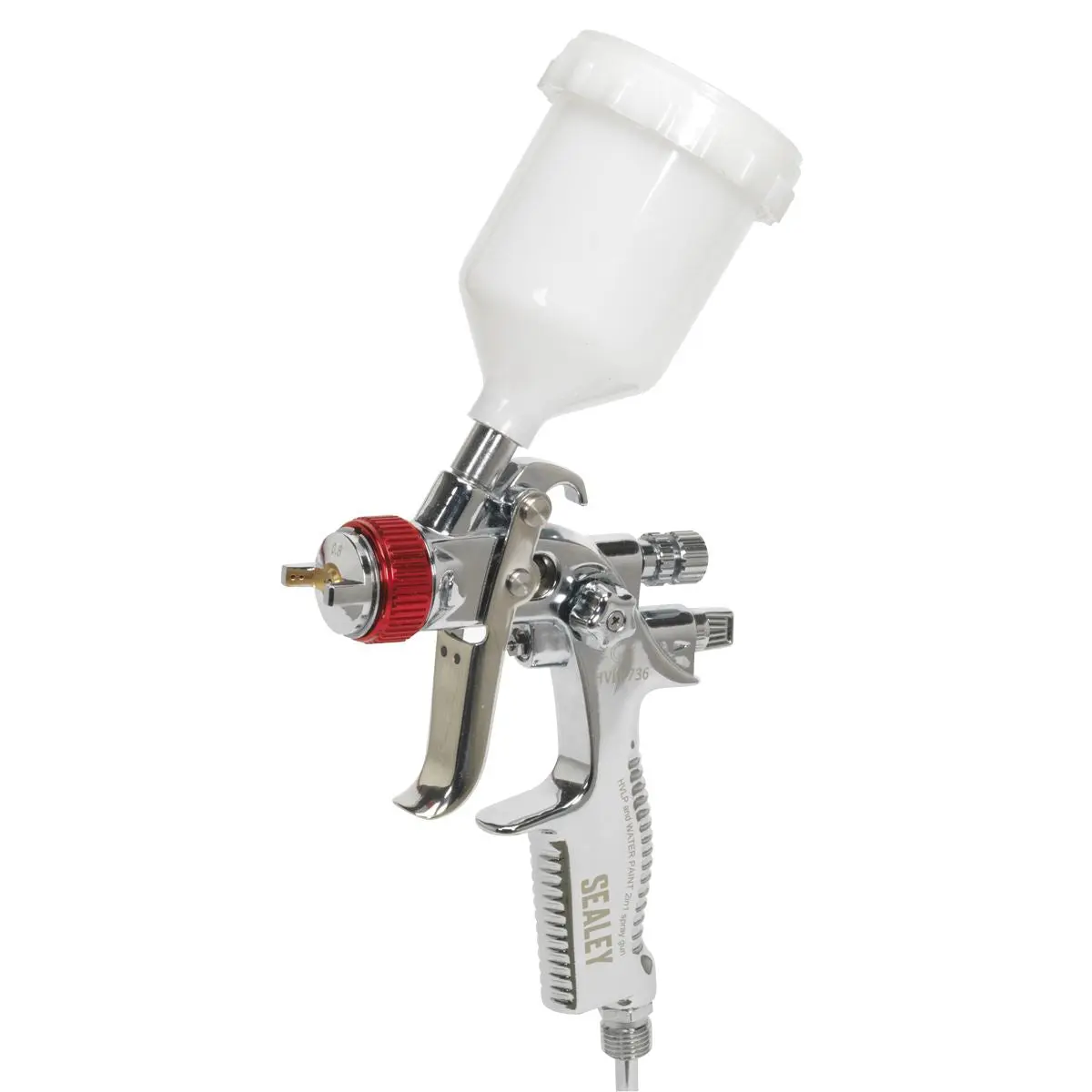 Sealey HVLP Gravity Feed Top Coat/Touch-Up Spray Gun Set - Image 9