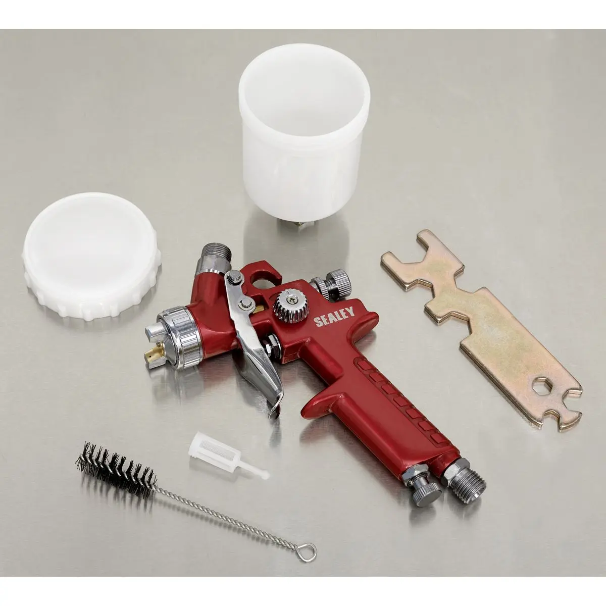 Sealey HVLP Gravity Feed Touch-Up Spray Gun - 0.8mm Set-Up - Image 4