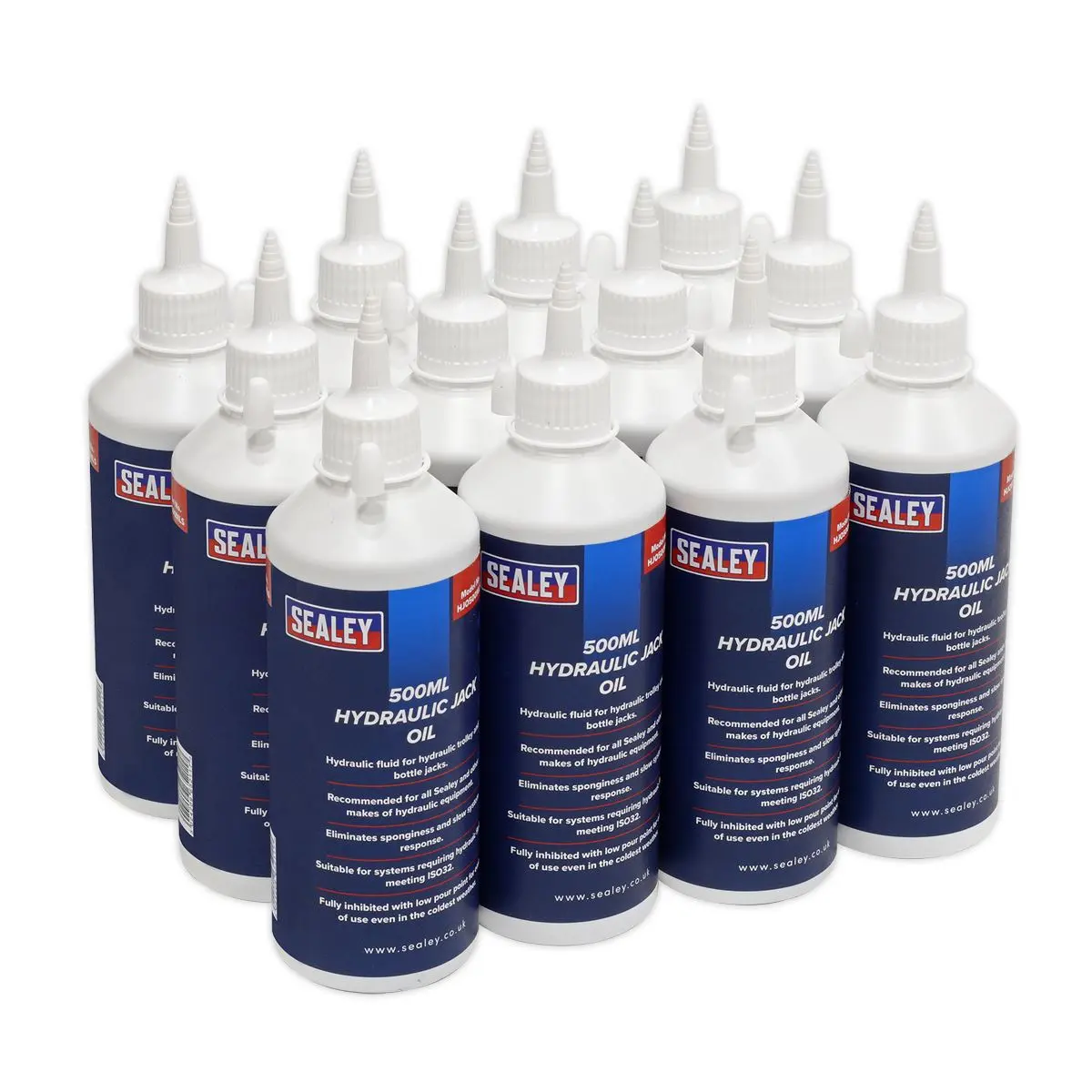 Sealey Hydraulic Jack Oil 500ml Pack of 12