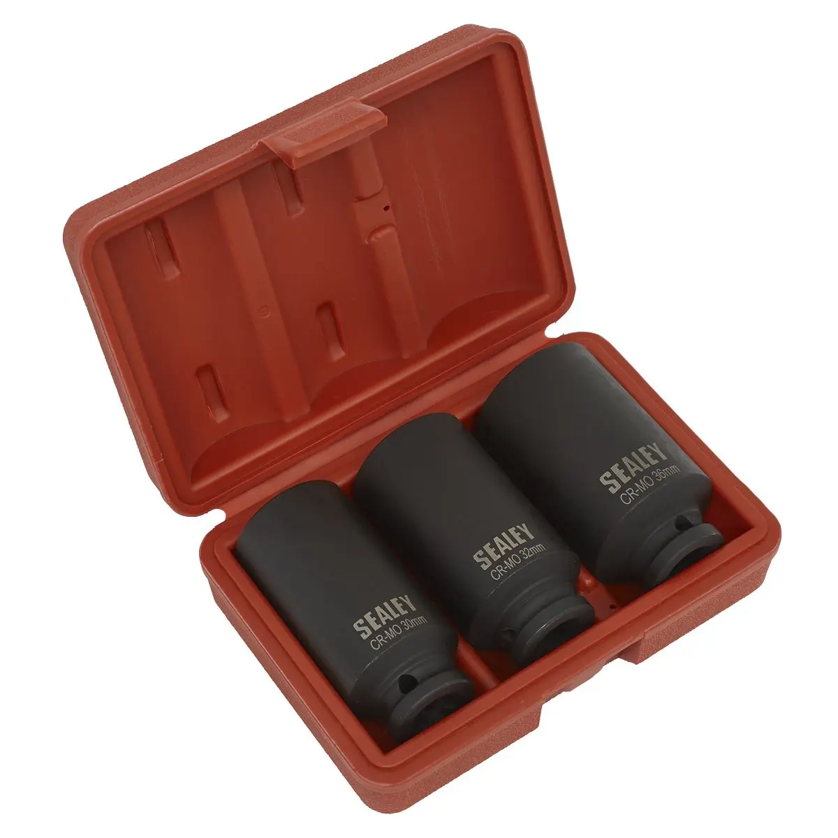 Sealey Impact Hub Nut Socket Set 3pc 12-Point 1/2"Sq Drive - Image 2