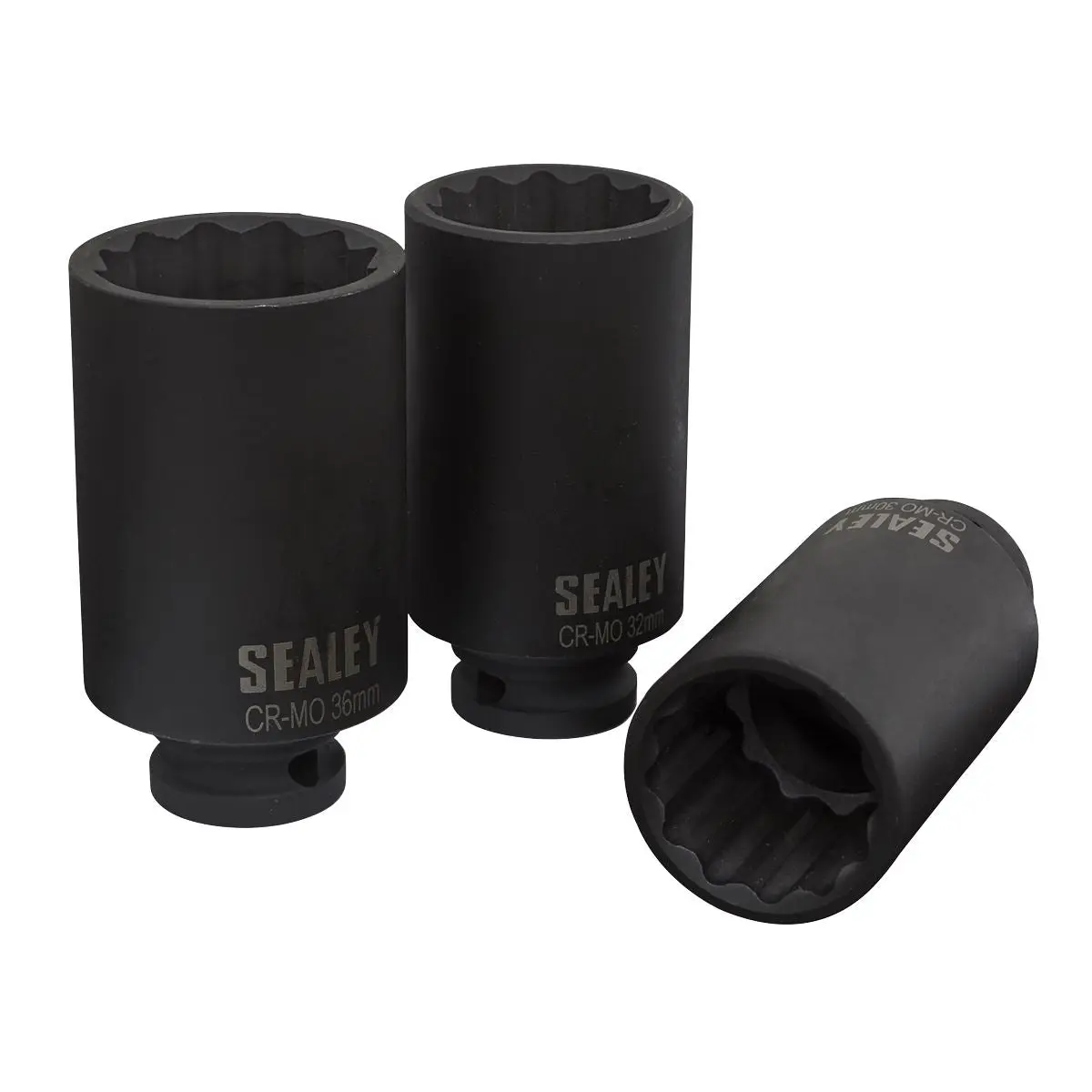 Sealey Impact Hub Nut Socket Set 3pc 12-Point 1/2"Sq Drive - Image 4