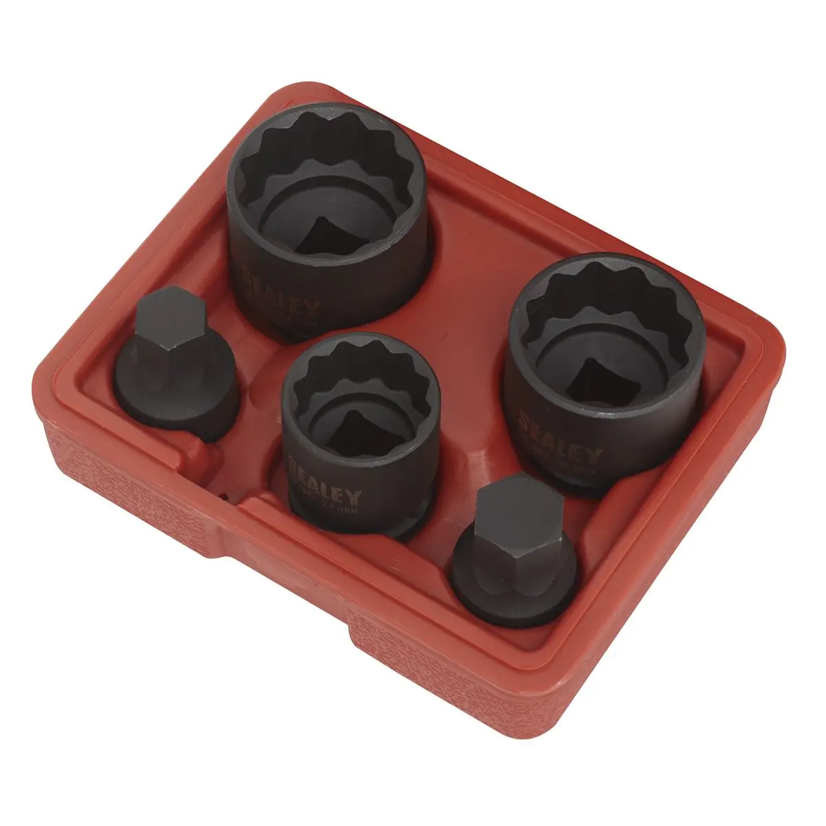 Sealey Impact Hub Socket & Socket Bit Set 5pc 12-Point 1/2"Sq Drive - Image 5