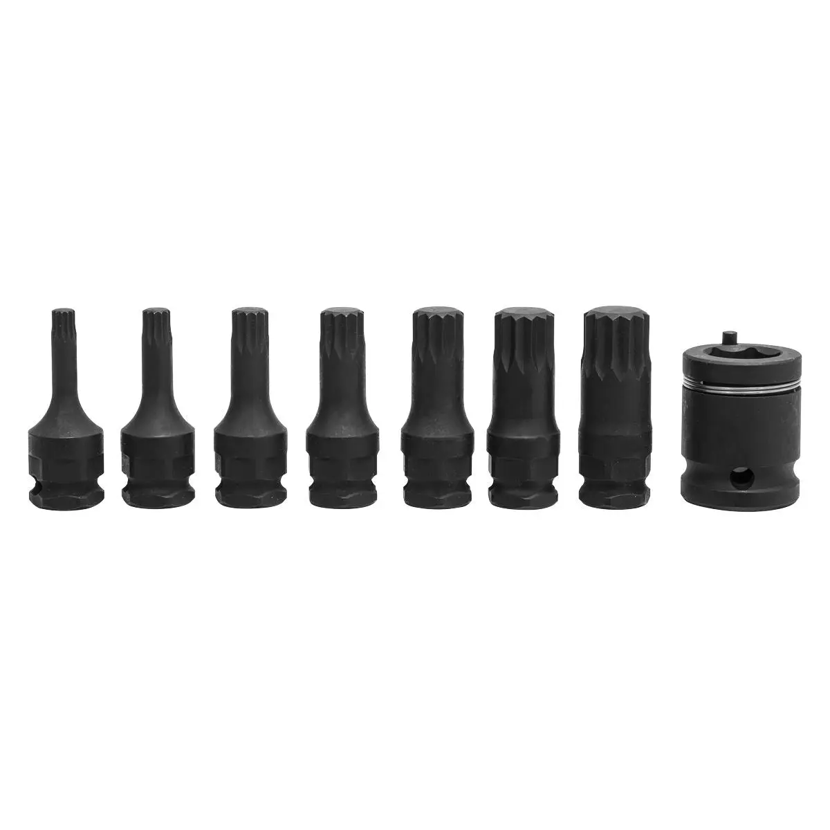 Sealey Impact Spline Socket Bit Set 8 Piece 3/8" Drive M6-M18 in EVA Storage Tray - Image 3