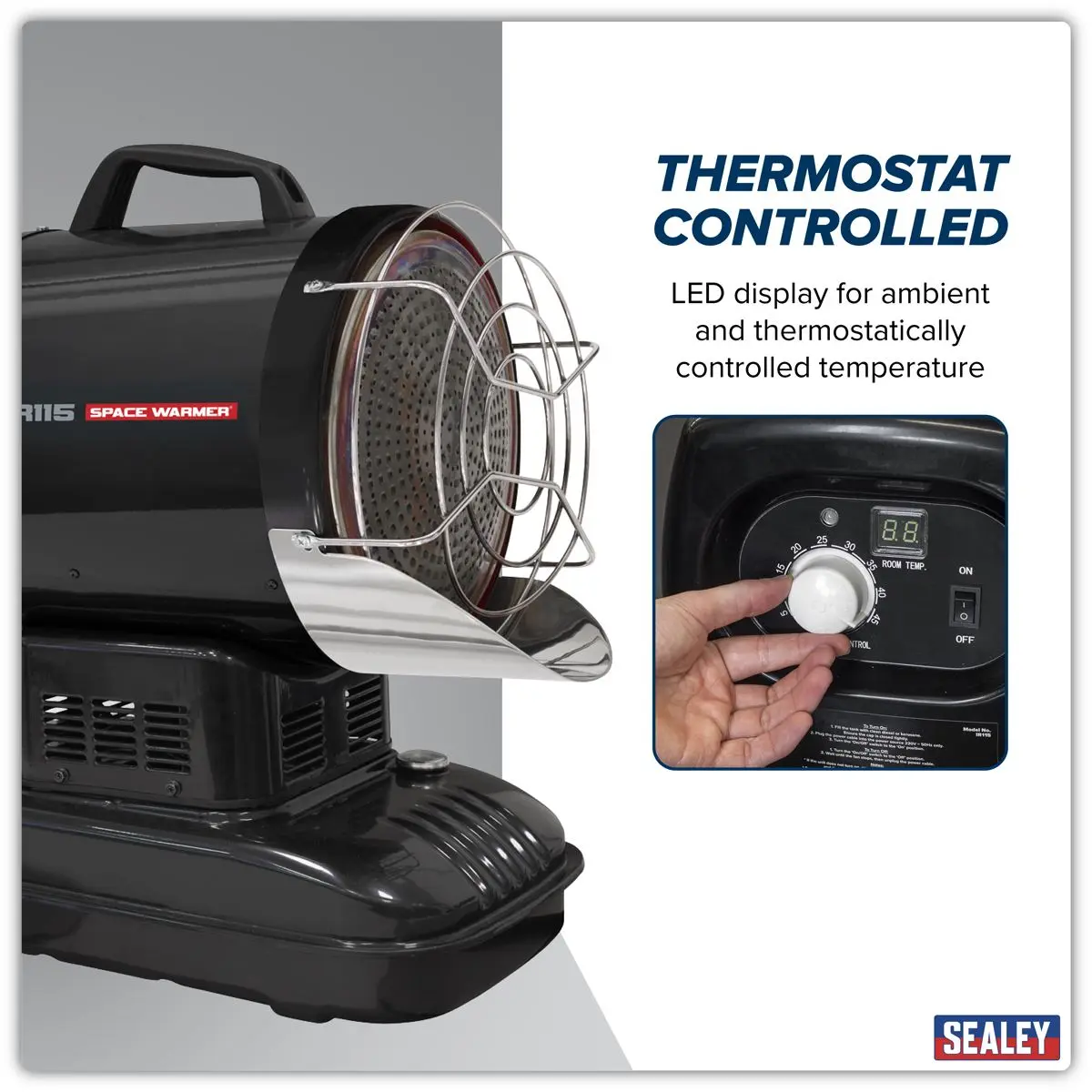 Sealey Infrared Space Warmer® Kerosene/Diesel Heater 51,000Btu/hr - Image 5