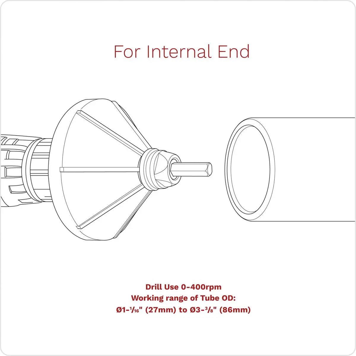Sealey Internal & External 2-in-1 Deburring/Chamfer Tool Ø27-86mm - Image 11