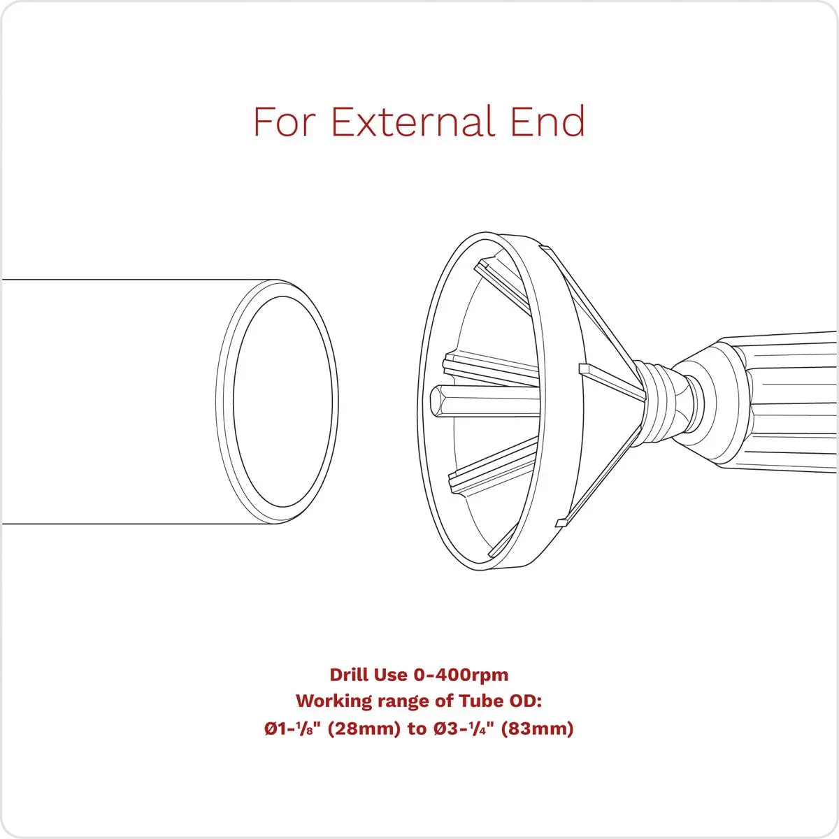Sealey Internal & External 2-in-1 Deburring/Chamfer Tool Ø27-86mm - Image 5