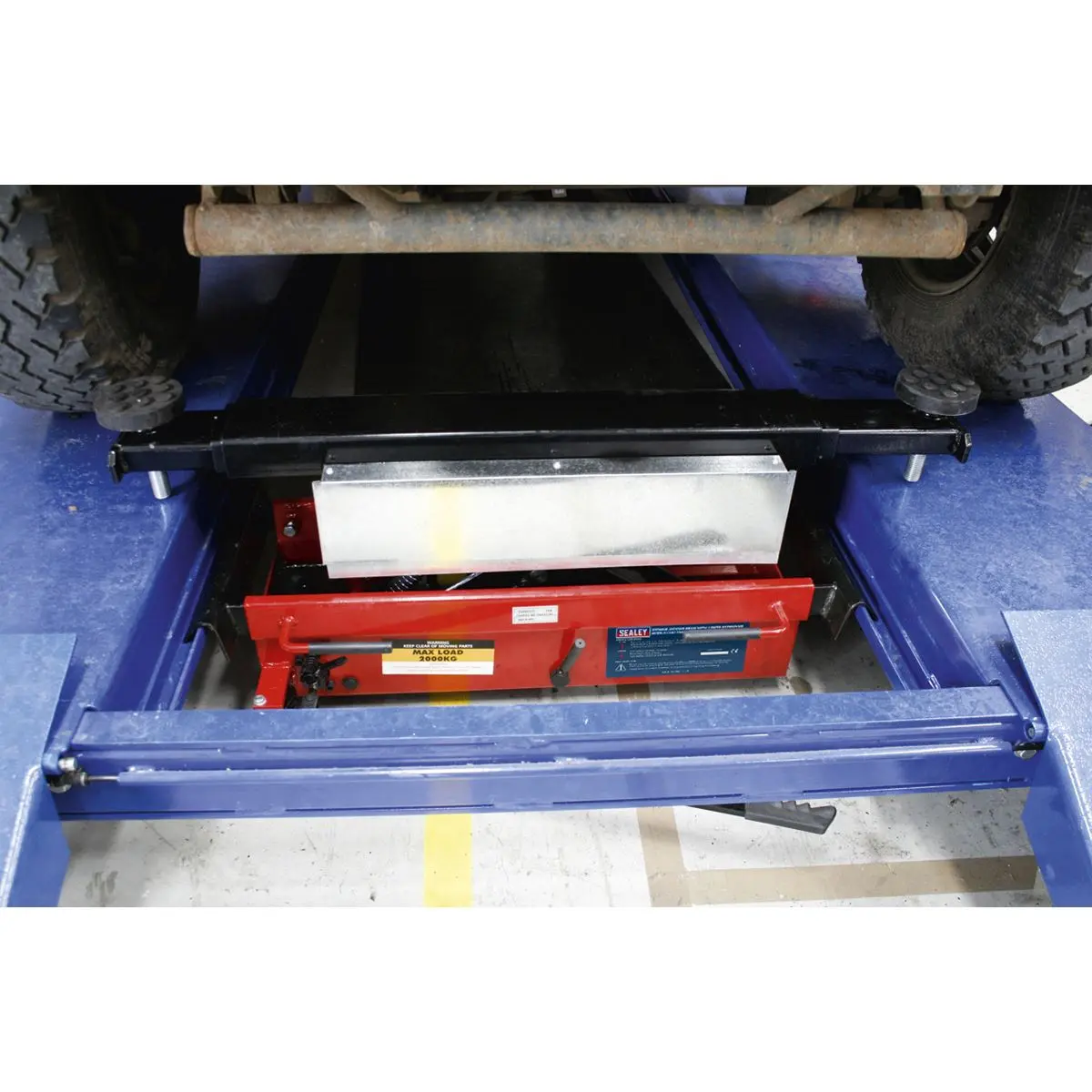 Sealey Jacking Beam 2 Tonne with Arm Extenders & Flat Roller Supports - Image 6