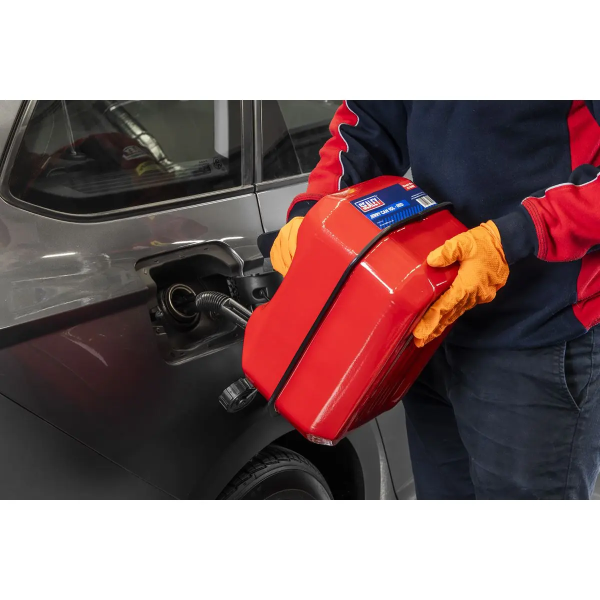 Sealey Jerry Can 10L - Red - Image 2