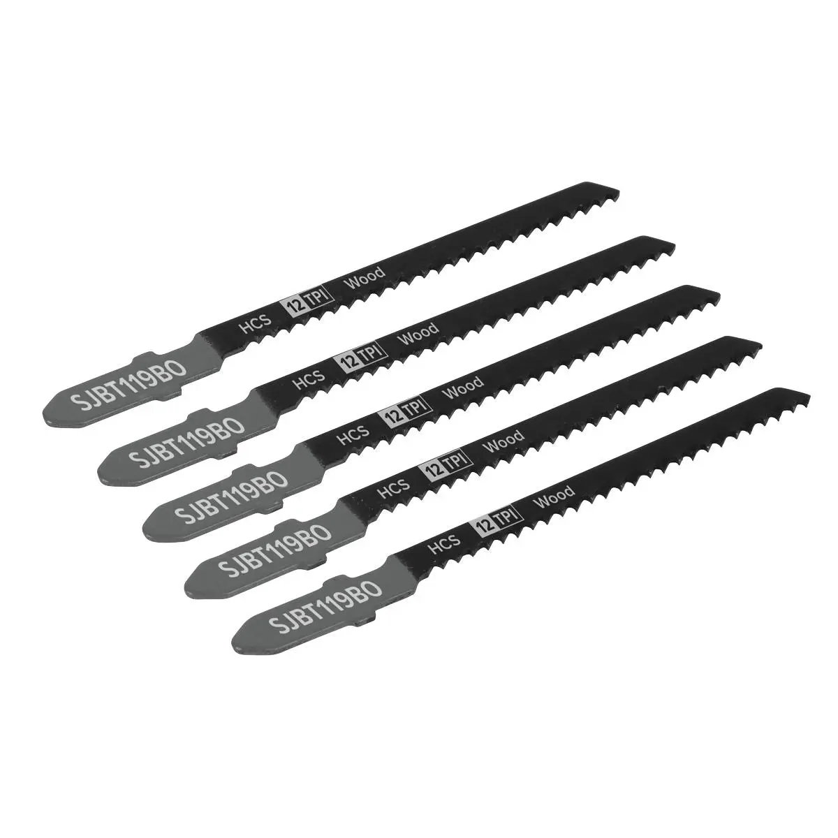 Sealey Jigsaw Blade General Wood 75mm 12tpi - Pack of 5