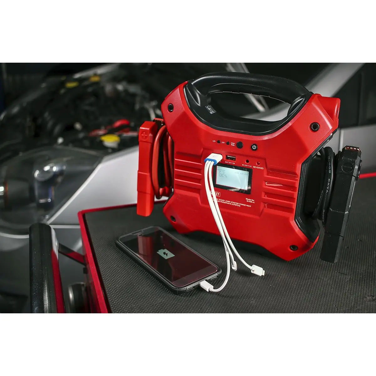 Sealey Jump Starter Power Pack Lithium-ion Phosphate (LiFePo4) 12/24V 1200/600 Peak Amps - Image 5