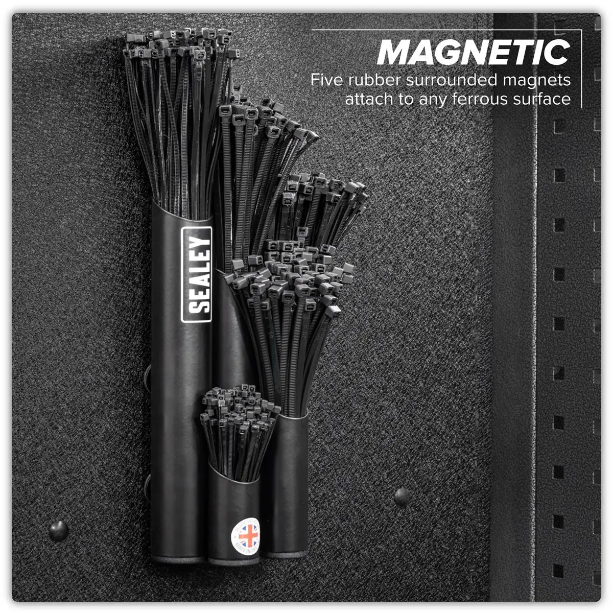 Sealey Large Magnetic Cable Tie Holder - Black - Image 7