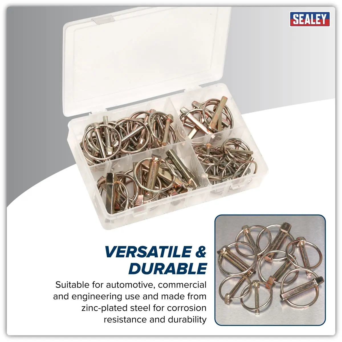 Sealey Linch Pin Assortment 50pc - Image 2