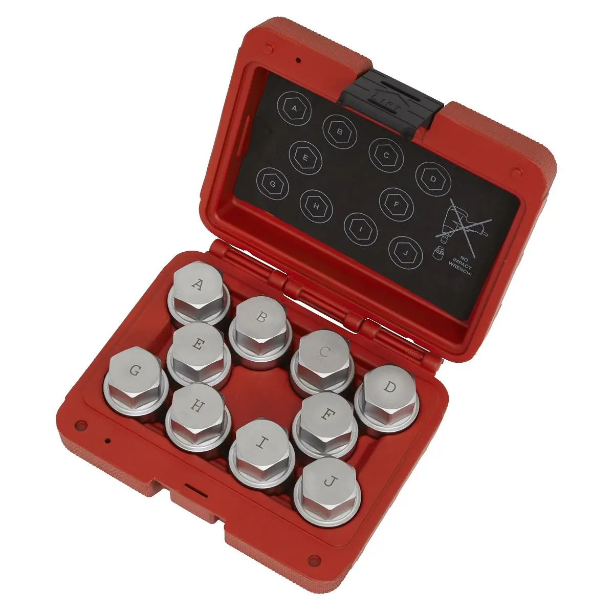 Sealey Locking Wheel Nut Key Set 10pc - Land Rover - Image 2