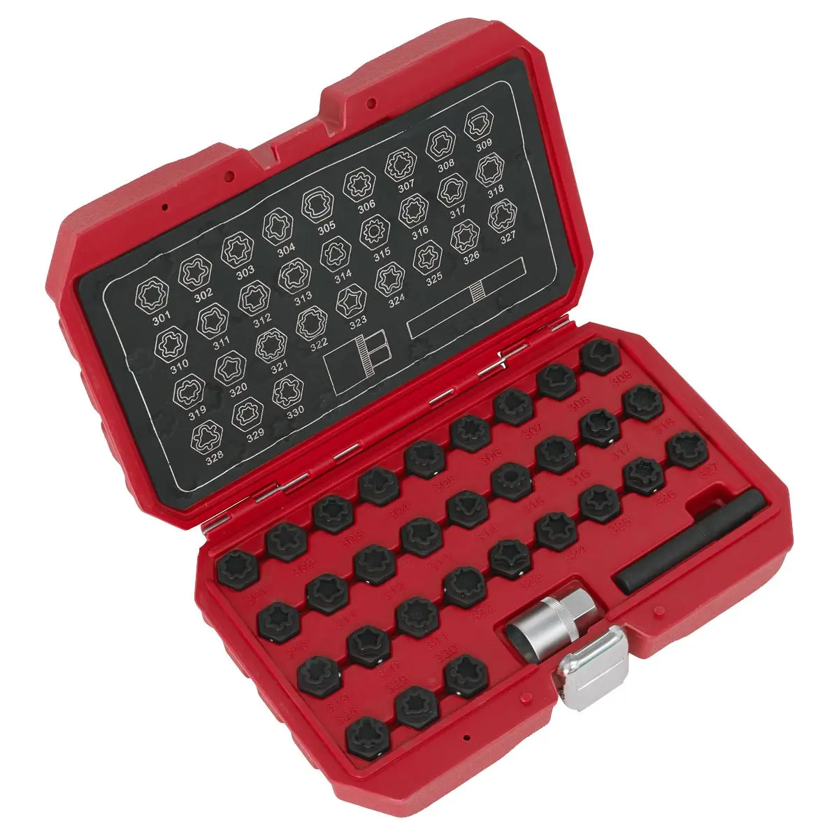 Sealey Locking Wheel Nut Key Set 32pc - Mercedes