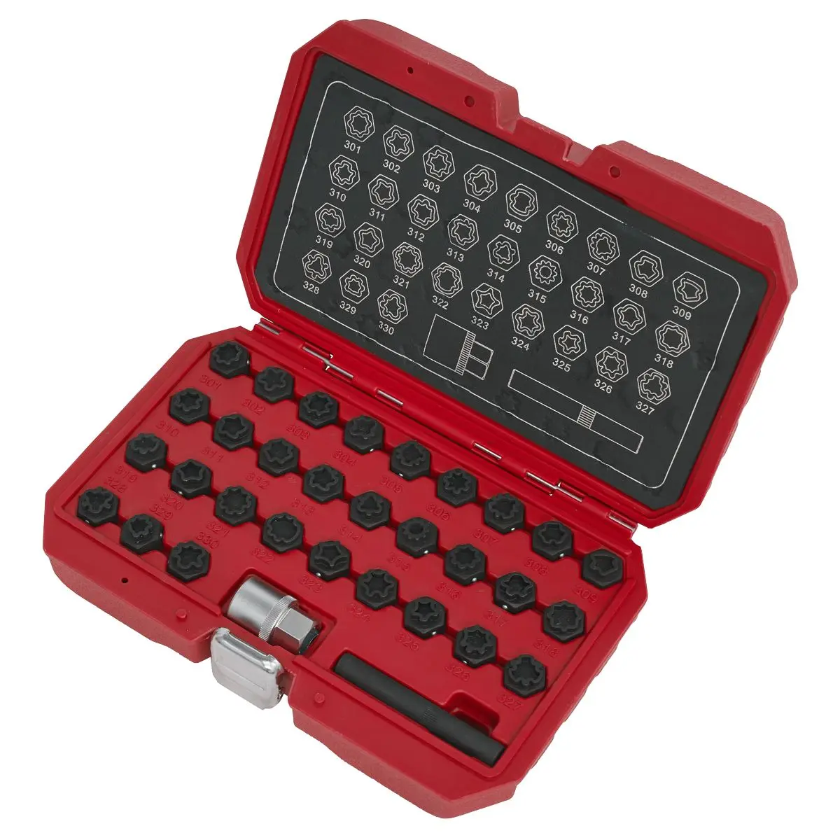 Sealey Locking Wheel Nut Key Set 32pc - Mercedes - Image 3