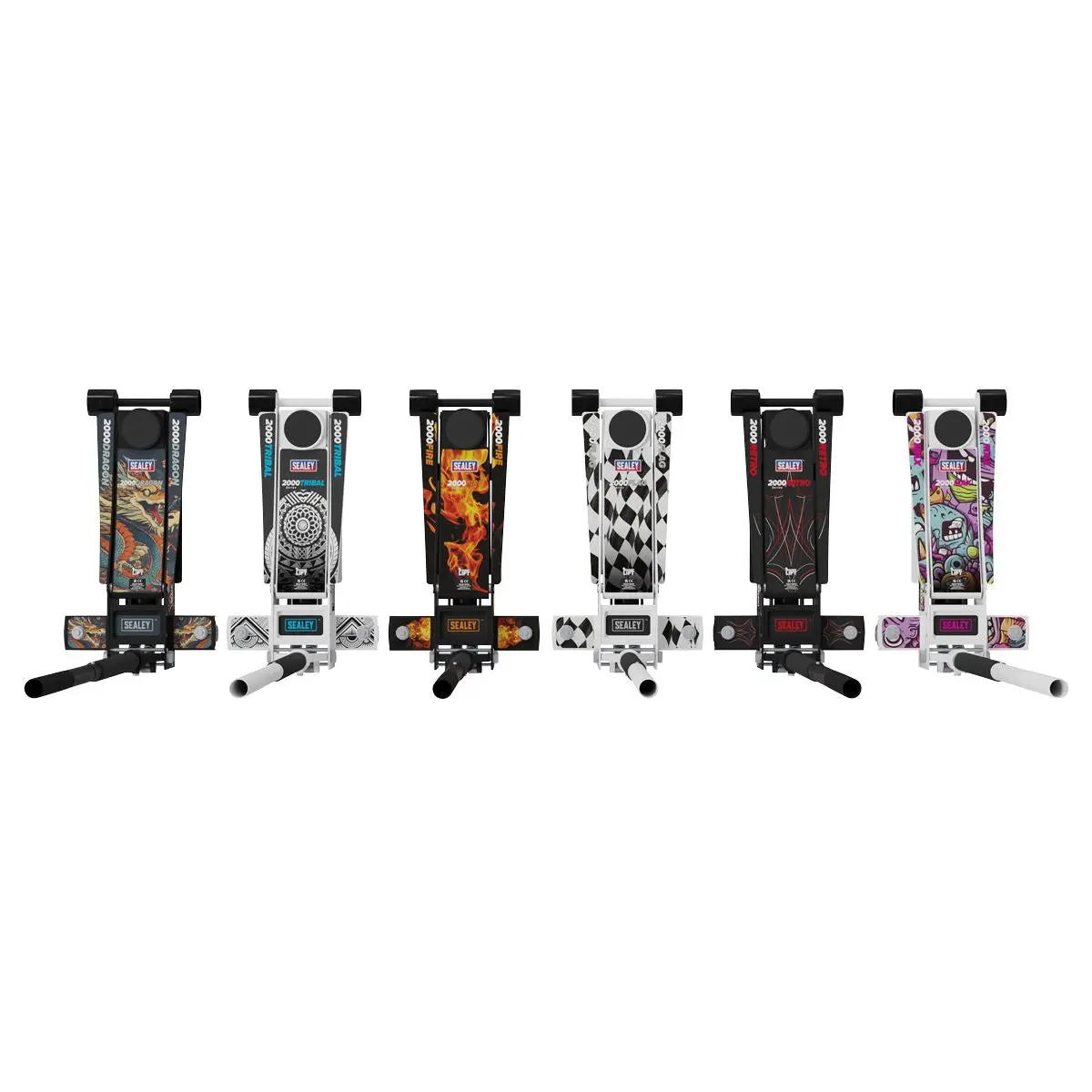 Sealey 2 Tonne Low Entry Profile Trolley Jack Rocket Lift Black 6 Custom Designs - Image 11