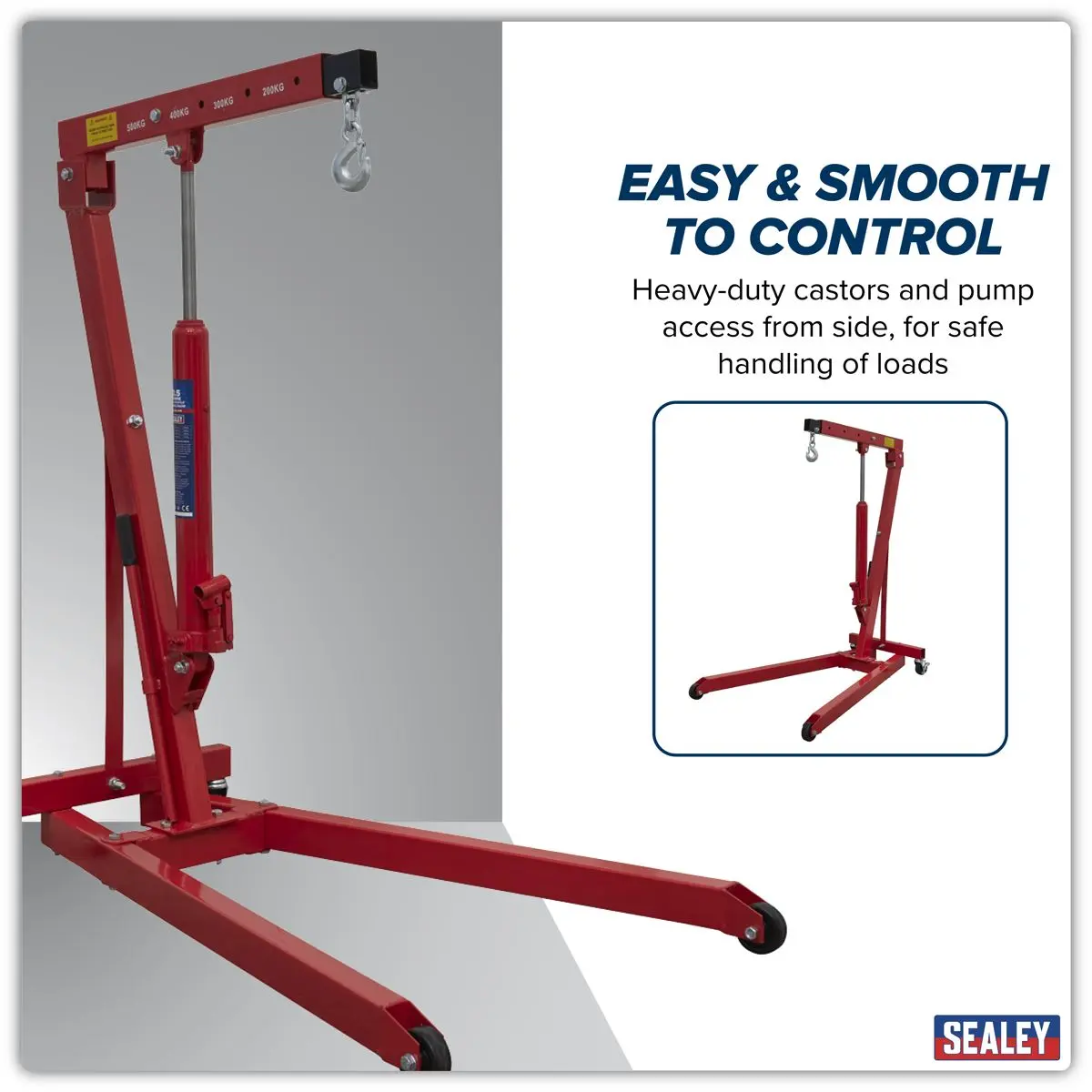 Sealey Low Profile Engine Crane 0.5 Tonne - Image 4