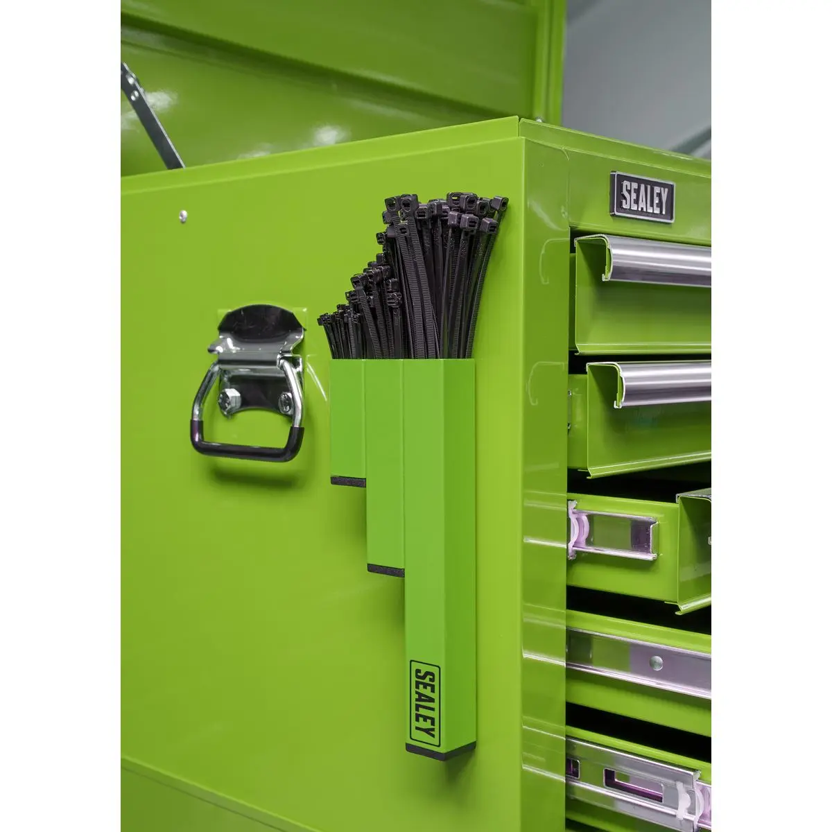 Sealey Magnetic Cable Tie Holder - Hi-Vis Green - Image 2