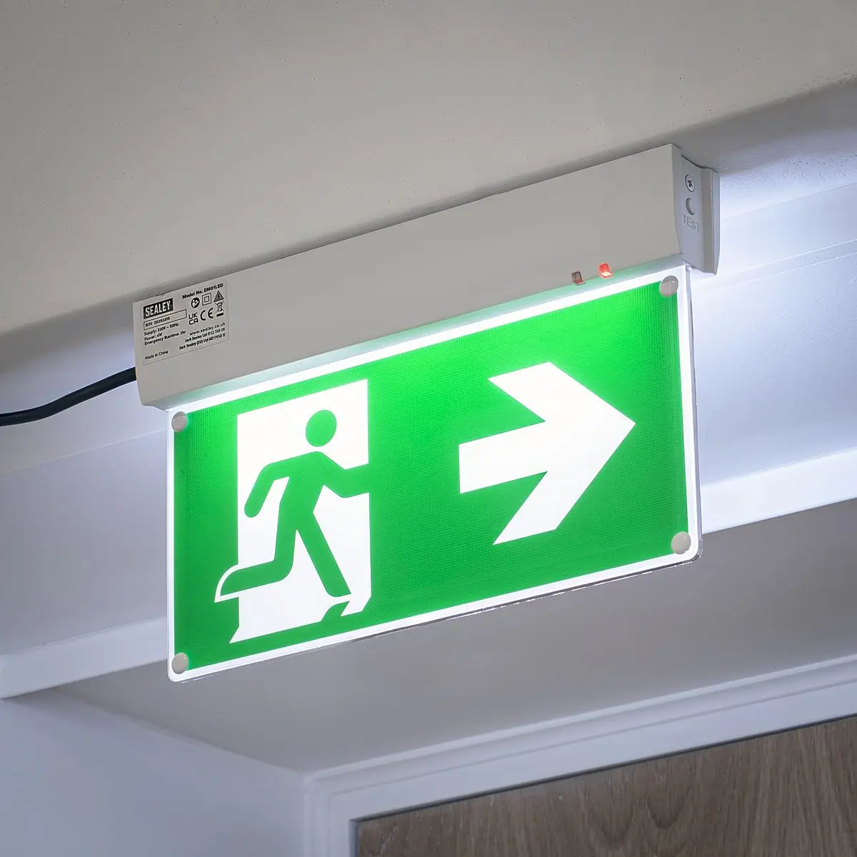 Sealey Maintained Emergency LED Fire Exit Sign - Image 8