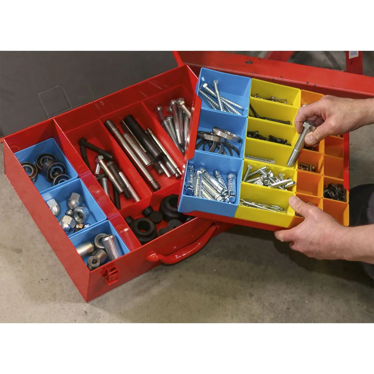 Sealey Metal Case 2-Layer with 27 Storage Bins - Image 3