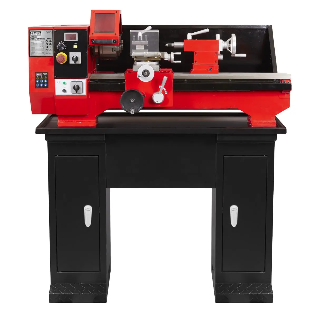 Sealey Metalworking Lathe 500mm Between Centres with Floor Stand - Image 3